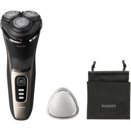 Aparat de ras PHILIPS electric Seria 3000 S3242/12, 60 de minute, Negru