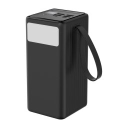 Power Bank 60000 mAh 65W 4xUSB-A + 2xUSB-C, cu lanternă LED și cablu USB-C de 1m