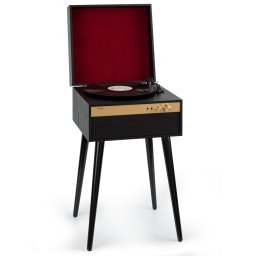 Auna Berklee TT Case, player gramofon, transmisie prin curea, 33 1/3, 45 și 78 RPM, difuzoare stereo (VB8-Berklee TT BT BK)