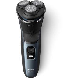 Aparat de ras PHILIPS Seria 3000 S3144/00, 60 de minute, Negru/Albastru