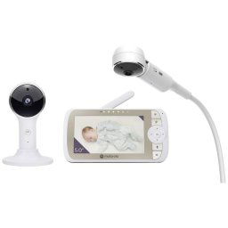 VM65X CONNECT 5.0" Full HD Wi-Fi Video Baby Monitor with Crib Mount, White/Gold