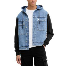 KARL LAGERFELD M Geacă Klj Mix Material Denim A3M14007 1bm washed mid blue