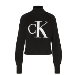CALVIN KLEIN Pulover Blown Up Ck Loose Cont LV047D349G UB1 black