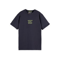 SCOTCH & SODA T-Shirt Relaxed-Fit Artwork 181703 021 charcoal art