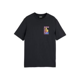 SCOTCH & SODA T-Shirt Regular-Fit Front And Back Artwork 182381 021 meteorite