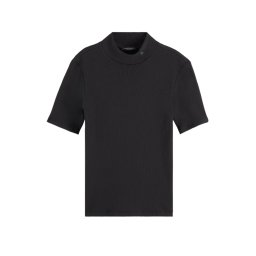 SCOTCH & SODA T-Shirt Core Mock Neck Rib U9A00751T 001 black