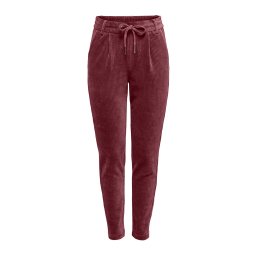 ONLY Pantaloni cutați 'ONLPoptrash-Ping Pong' roşu închis