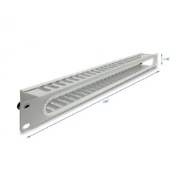 Panou 19" 1U cu organizare cabluri si protectie la margine Gri, Delock 67278