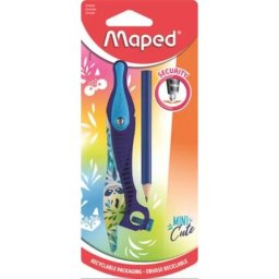 Maped: Compas Mini Cute, cu creion și adaptor - albastru