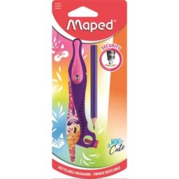 Maped: Set compas Mini Cute cu creion și adaptor - mov