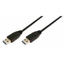 LOGILINK - Cablu USB 3.0 Tip -A Male pentru Tip-A Male 2m, negru