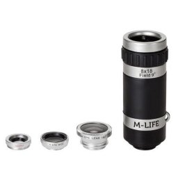 Kit obiective smartphone M-Life 4 in 1, fotografie creativa si efecte premium