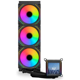 GALAHAD II LCD 360, ARGB, Ventilatoare de 120 mm, Negru