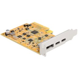 DeLOCK PCIe x4 card for 1x ext. USB-C 10 Gbit/s B. + 1x external USB-C DP Alt Mode, USB controller