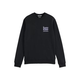 SCOTCH & SODA Futer Front + Back Artworkshirt 181522 021 meteorite