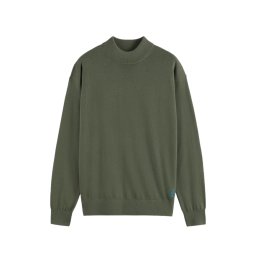 SCOTCH & SODA Pulover Seasonal Dropped Shoulder Mock Neck 181327 300 thyme