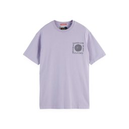 SCOTCH & SODA T-Shirt Relaxed-Fit Washed Artwork 181701 500 languid lavender