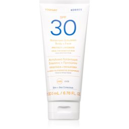 Korres Yoghurt Sunscreen lotiune pentru bronzat pentru fata si corp SPF 30 200 ml