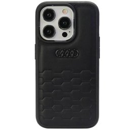 Husa Audi GT Synthetic Leather case for iPhone 15 Pro - black