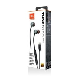 Casti In-Ear cu fir Tune 310C Pure Bass Hi-Res USB-C Negru