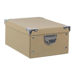 Set 12 depozitare cutii carton maro Havana 34x24x15h