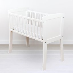 Mini Patut co-sleeping din lemn, White 90 x 40 cm