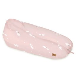 Perna pentru gravide si alaptare, husa detasabila din bumbac 100%, 190 cm, Pink Polaris