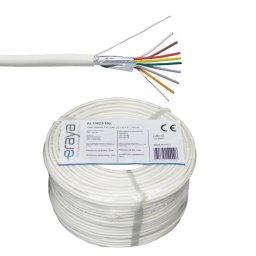Cablu de alarma 8 fire ecranate, cupru integral, 100m - eRaya AL10822-100