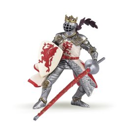 Figurina Papo - Rege cu blazon dragon (rosu)