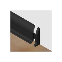 PBDS605.16 - Set 4 bucati piese inchidere plinta (2 buc. dreapta + 2 buc. stanga) culoare negru pentru plinta PBC605