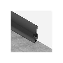 PBC605 - Plinta LINECO din PVC culoare negru pentru parchet - 60 mm