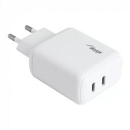 Incarcator Priza AKYGA AK-CH-19 2 x USB Type C 20W PD Quick Charge 40W 3.0 5-12V / 1.67-3A Alb