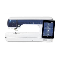 Masina de Cusut Matlasare si Brodare Brother Aveneer EV1 Ecran LCD Tactil Alb/Albastru