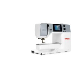 Masina de Cusut Quilting si Brodat Bernina 570QE Computerizata 1450 Cusaturi 250 Broderii Alb/Gri