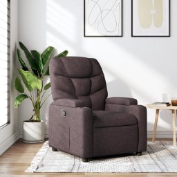 Fotoliu rabatabil, maro închis, material textil GartenMobel Dekor