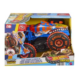 HOT WHEELS MONSTER TRUCK SHARKS VS DINOS MASINA CU TELECOMANDA TIGER SHARK CLIMBER SuperHeroes ToysZone