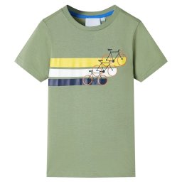 Tricou pentru copii cu maneci scurte, kaki deschis, 140 GartenMobel Dekor
