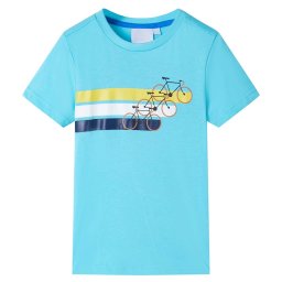 Tricou pentru copii cu maneci scurte, turcoaz, 128 GartenMobel Dekor