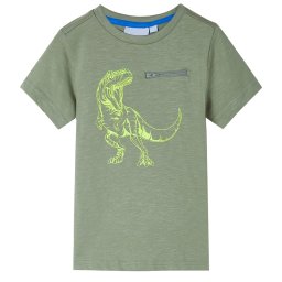 Tricou pentru copii cu maneci scurte kaki deschis 104 GartenMobel Dekor