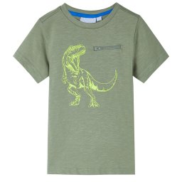 Tricou pentru copii cu maneci scurte kaki deschis 116 GartenMobel Dekor
