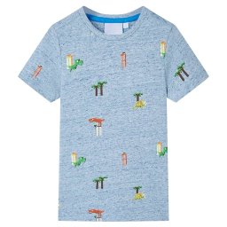 Tricou pentru copii, albastru melanj, 104 GartenMobel Dekor