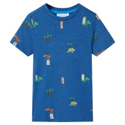 Tricou pentru copii, albastru închis melanj, 104 GartenMobel Dekor