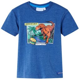 Tricou pentru copii, albastru închis melange, 128 GartenMobel Dekor