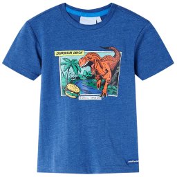 Tricou pentru copii, albastru închis melange, 140 GartenMobel Dekor
