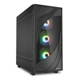 Carcasa Mid Tower Fara sursa Rebel C80M RGB Negru