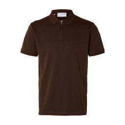 SELECTED Tricou 'SLHFave' ciocolatiu