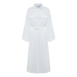 St MRLO Rochie 'REISE MIDI DRESS' alb