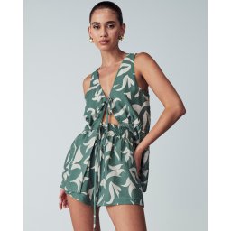 St MRLO Pantaloni 'Levie' verde / alb