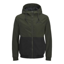 JACK & JONES Geacă de primăvară-toamnă 'JJERush' oliv / negru