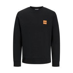 JACK & JONES Bluză de molton 'JJBRANDY' portocaliu deschis / negru